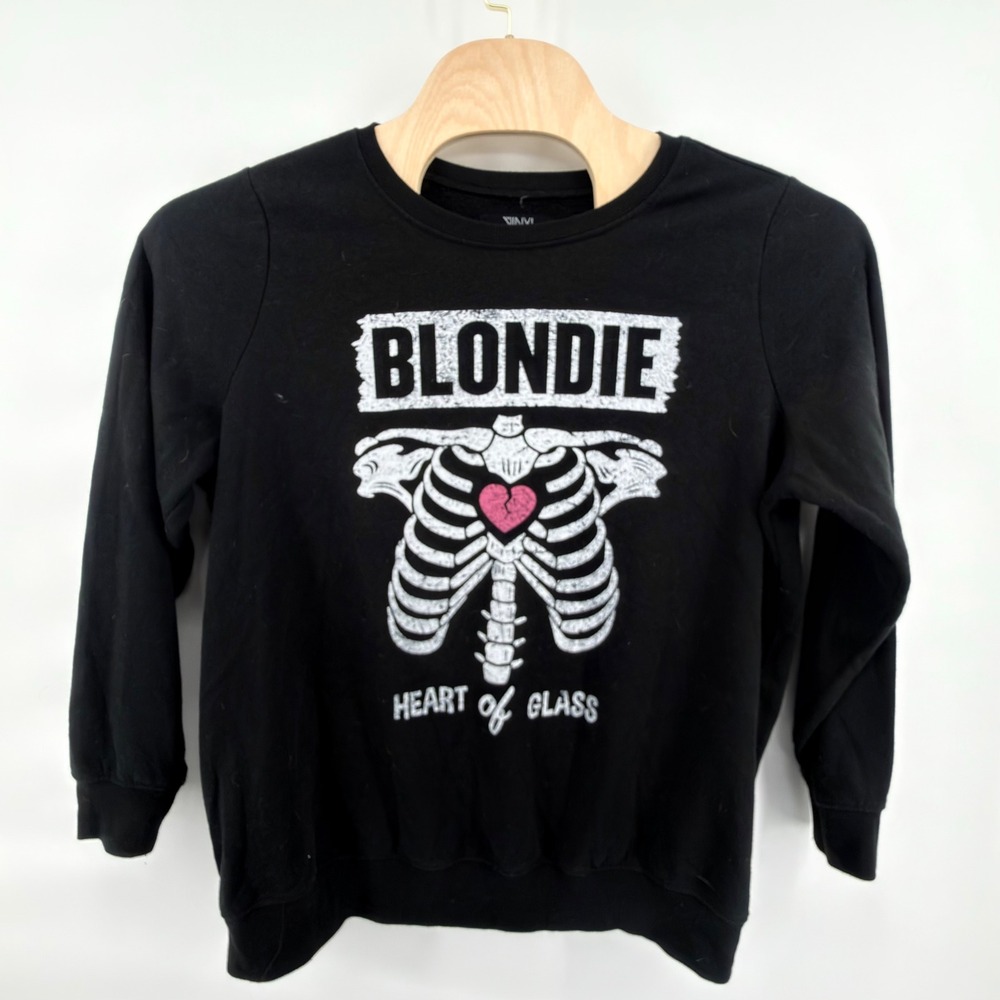The Vinyl Icons Blondie Heart of Glass Skeleton Sweatshirt Black Plus Size 2‎ 2X